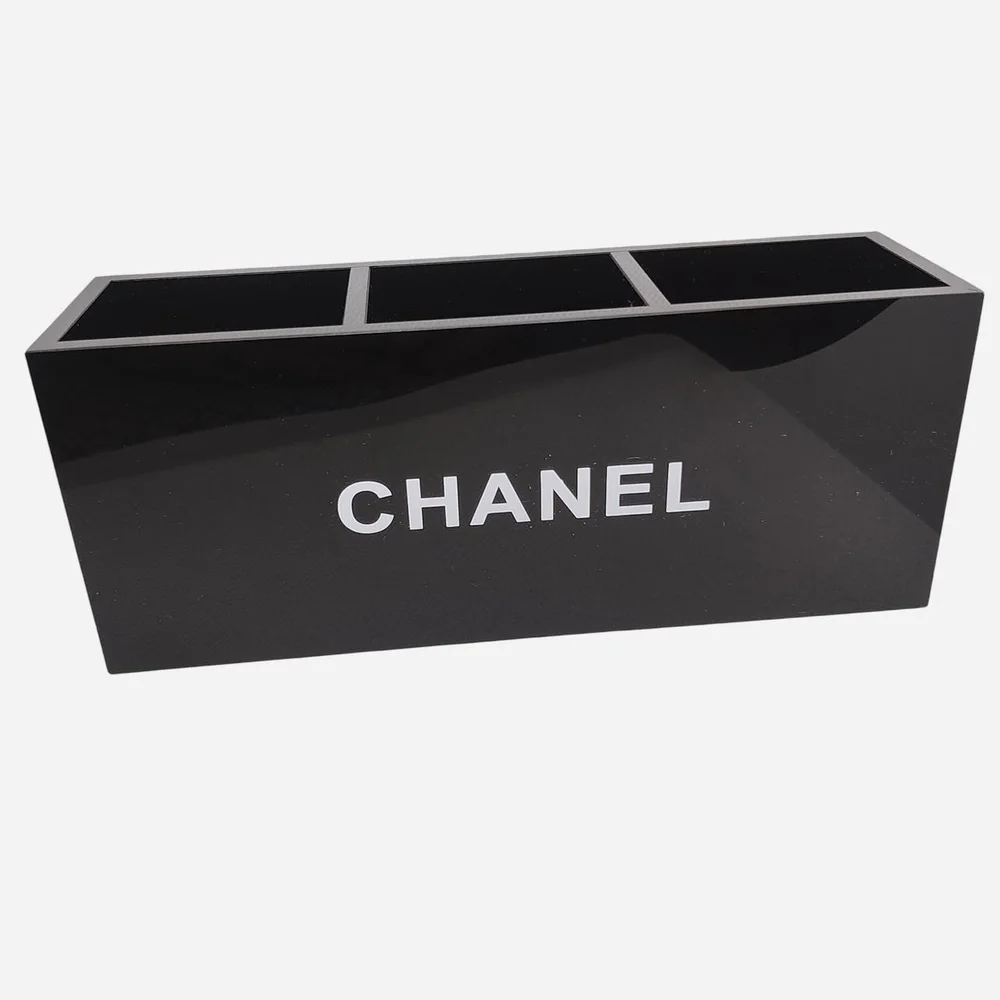 Black 3 Grid Organizer with White Logo